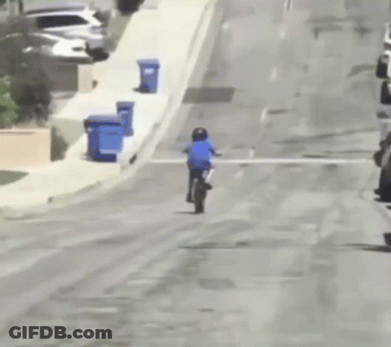 Kid Car Crash In The Trash GIF