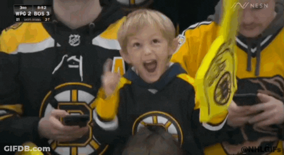Kid Cheering Screaming And Boing GIF