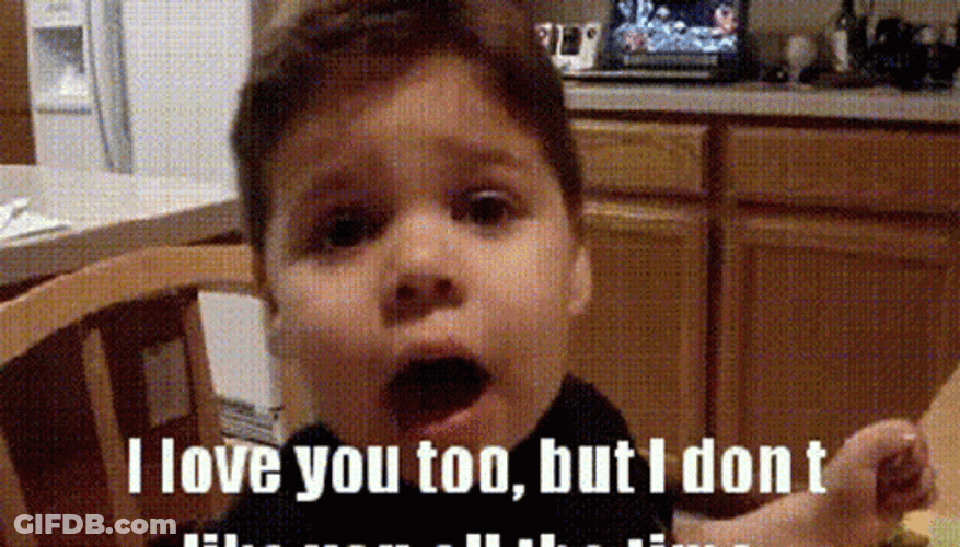 Kid Confusing Funny I Love You GIF
