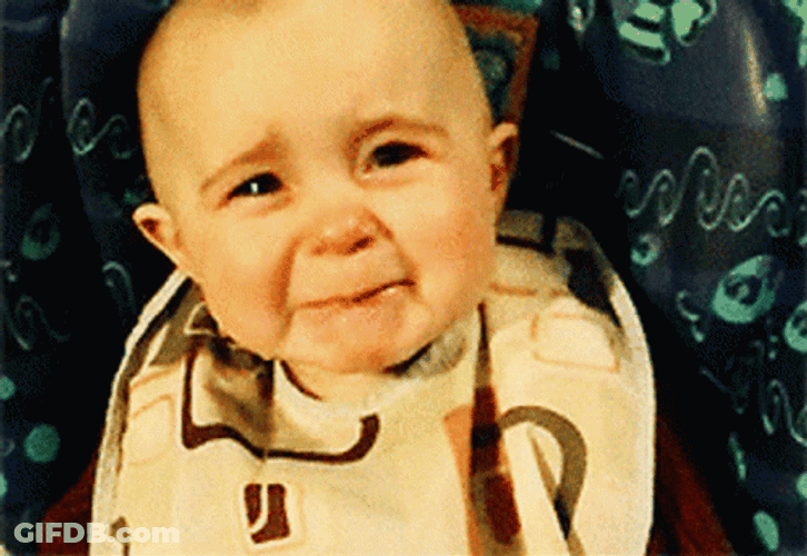 Kid Crying Closing Eyes GIF