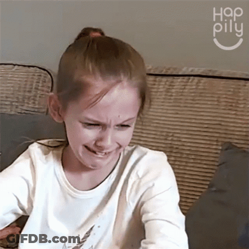 Kid Crying Happily GIF