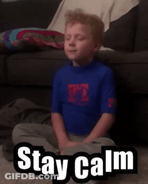 Kid Deep Breathing Stay Calm GIF