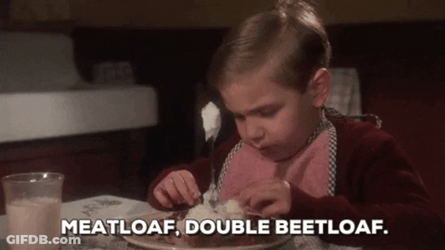 Kid Eating Meatloaf Double Beetloaf GIF