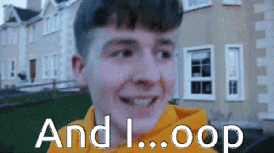 Kid Encounter With Dog And I Oop Meme GIF