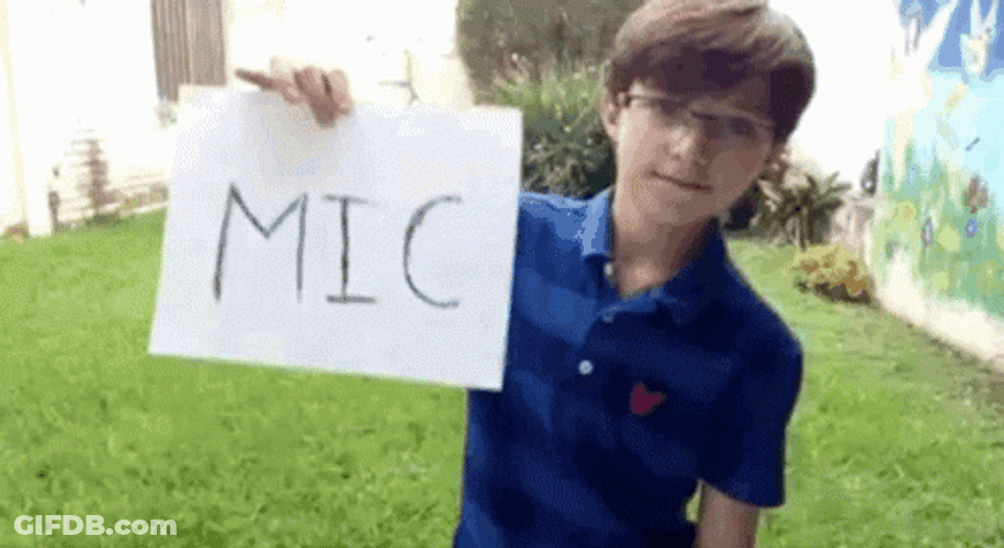 Kid Funny Mic Drop GIF