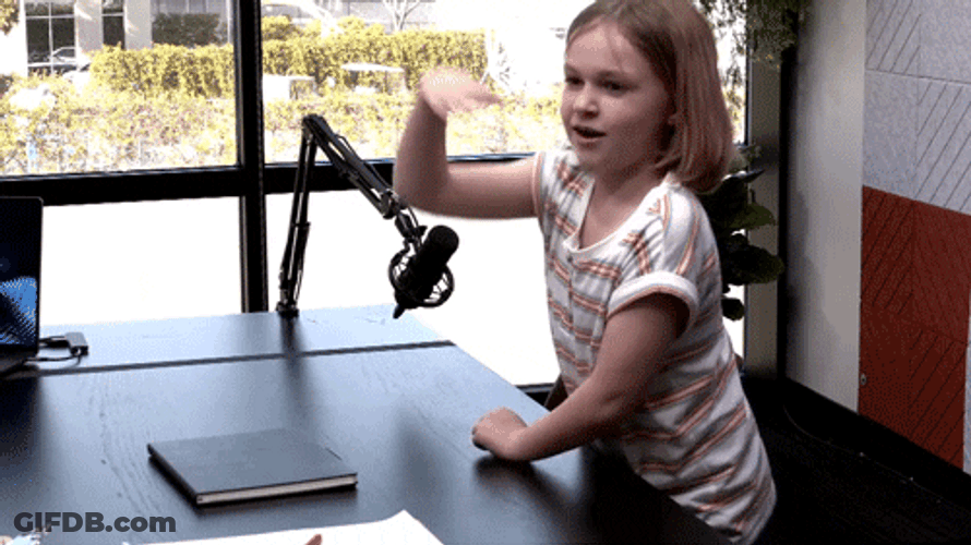 Kid Giving A Hard Flying Kiss GIF
