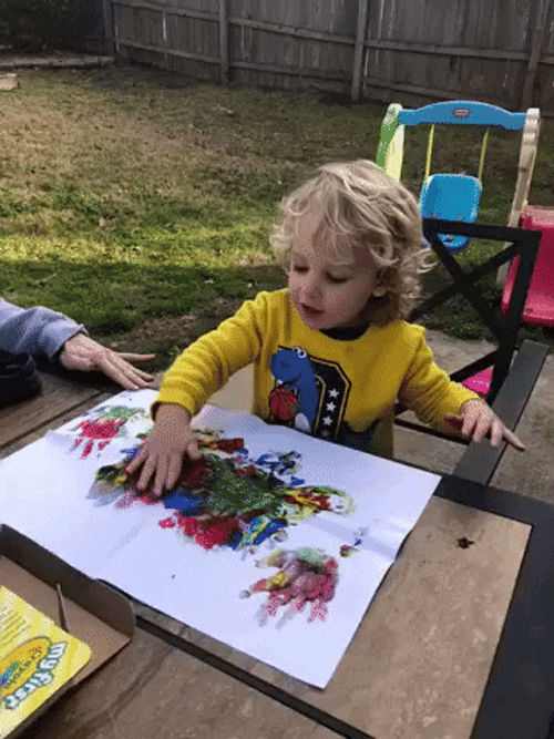 Kid Hand Print Art GIF