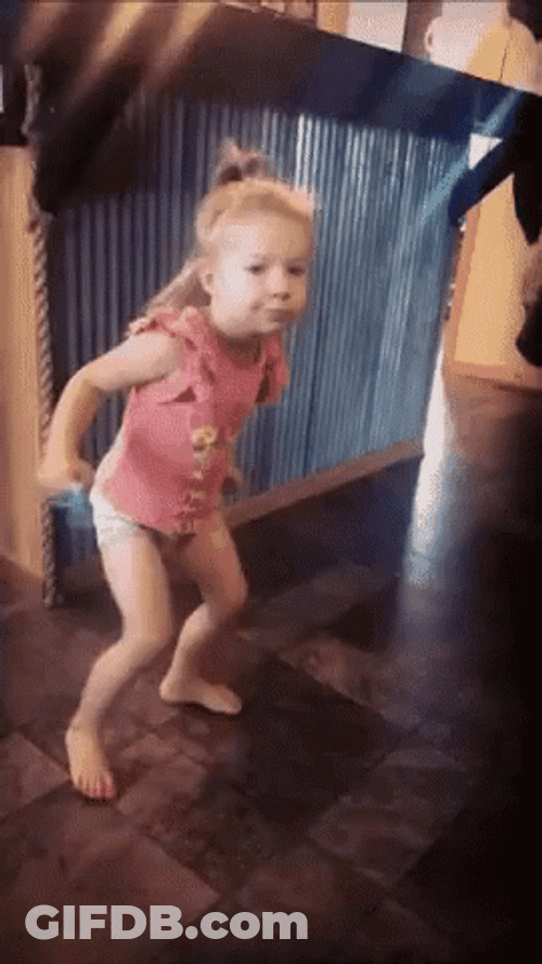 Kid In Ponytail Dancing Get Low GIF