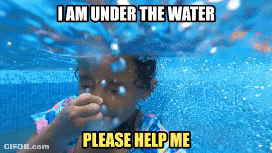 Kid In Pool I Am Under The Water GIF