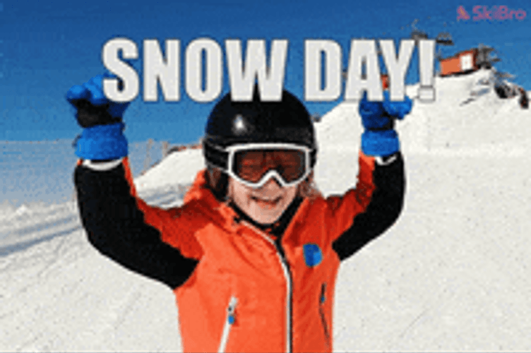 Kid In Skating In Snow GIF