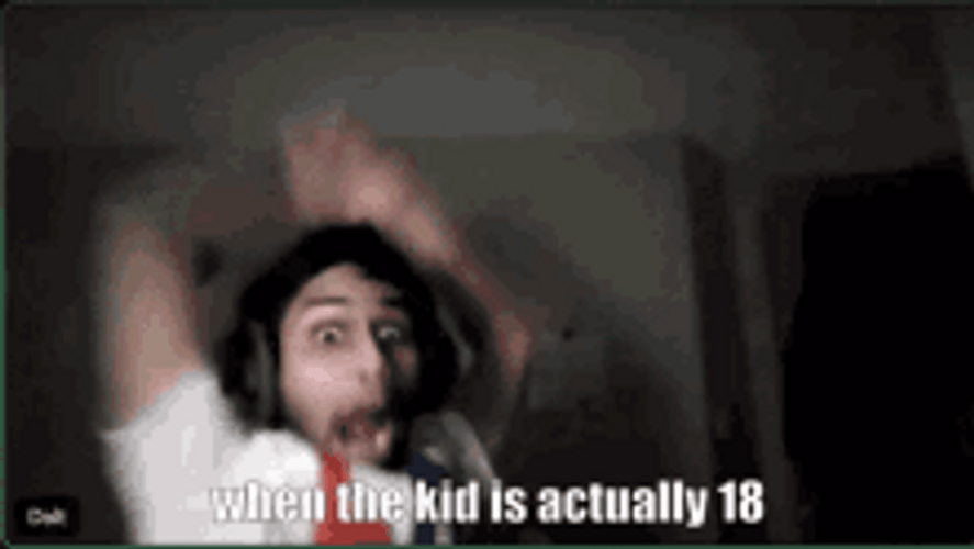 Kid Is 18 Funny Guy Shocked Screaming GIF