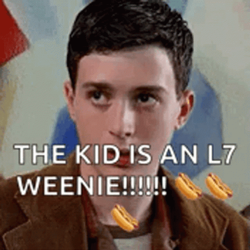Kid Is L7 Weenie American Pie Paul Finch GIF