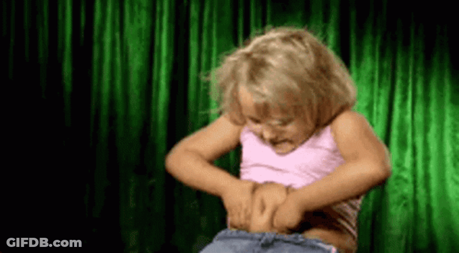 Kid Pinching Tummy GIF
