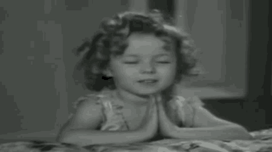 Kid Praying With Closed Eyes GIF