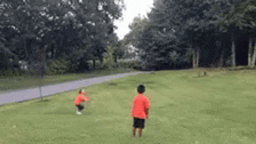 Kid Punt Catch GIF