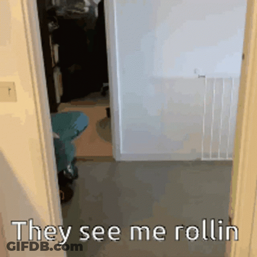 Kid Pushing Man They See Me Rollin GIF