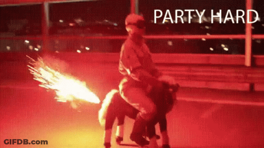 Kid Riding Its Wild Horse Party Hard GIF