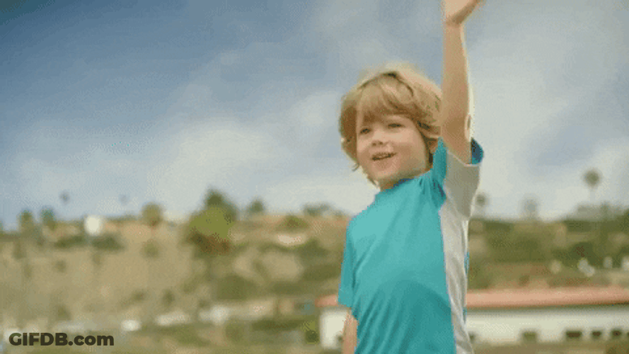 Kid Says Goodbye To Orca GIF