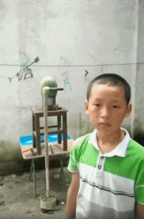 Kid Sharp Throwing Card Watermelon GIF