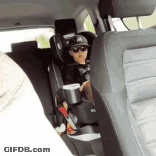 Kid Sitting Car Seat Fix Cap Yes Ma'am GIF