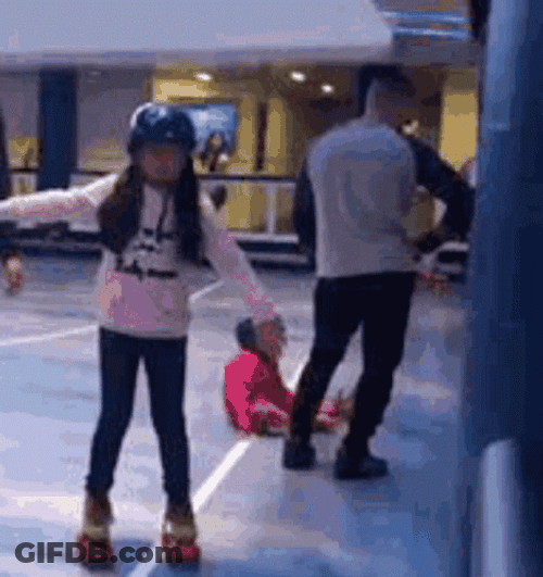 Kid Skating Falling Funny GIF