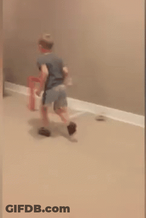 Kid Slam Dunk Funny Fail GIF