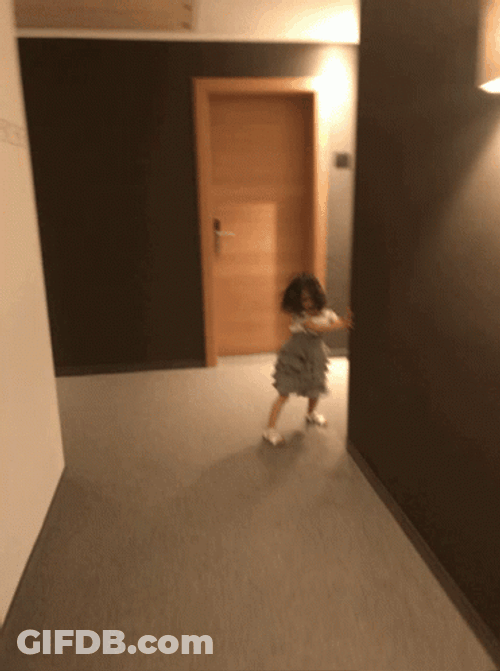 Kid Throwing Tantrums Banging Head Against Wall GIF
