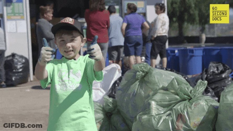 Kid Thumbs Up Caring For The Earth GIF