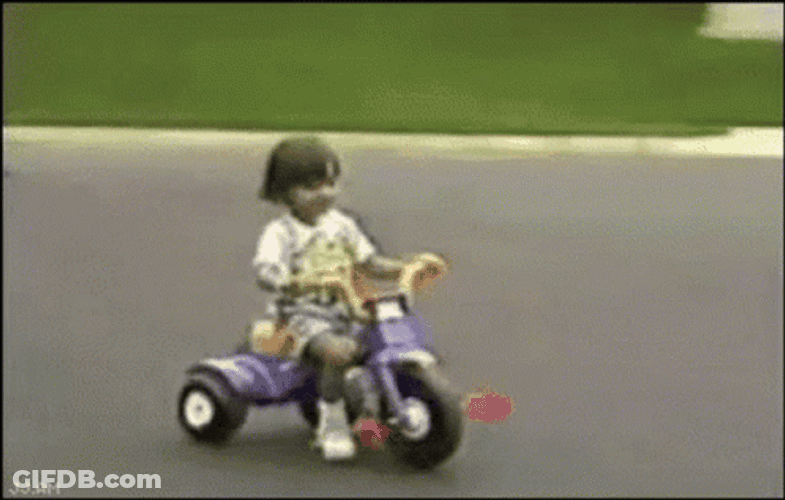 Kid Toy Bike Crash GIF