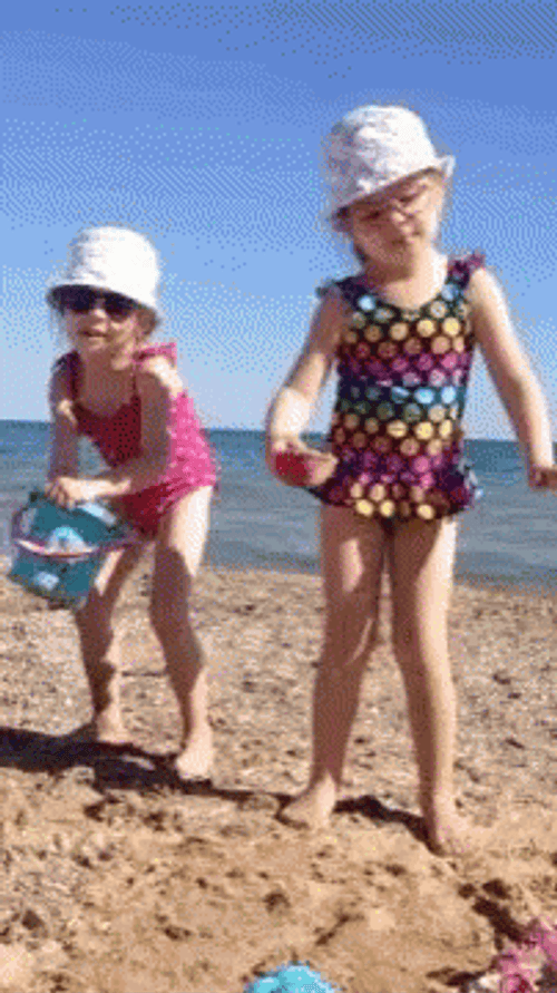 Kids Beach Dancing GIF