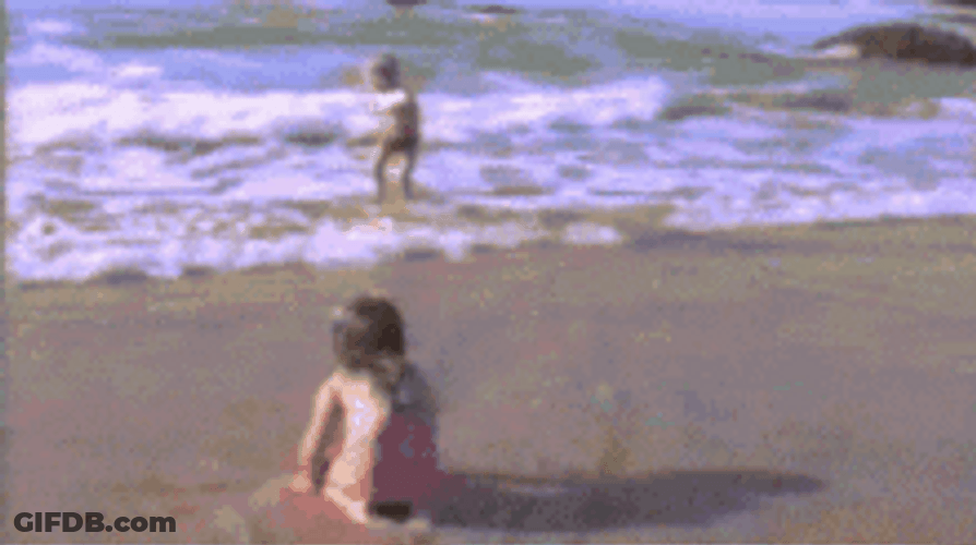 Kids Beach Fail GIF