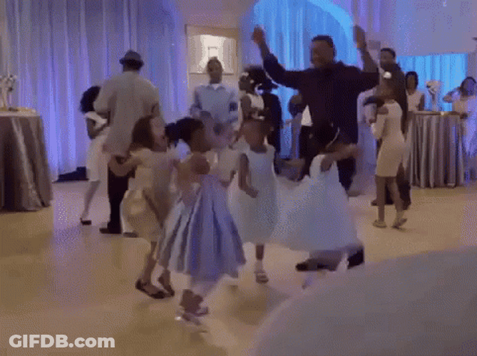 Kids Crazy Dancing At Party GIF