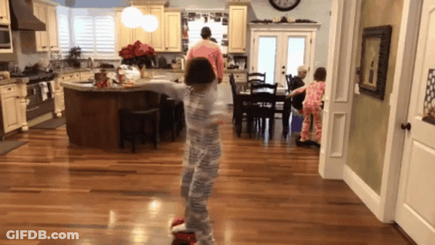 Kids Falling In His Spinning GIF