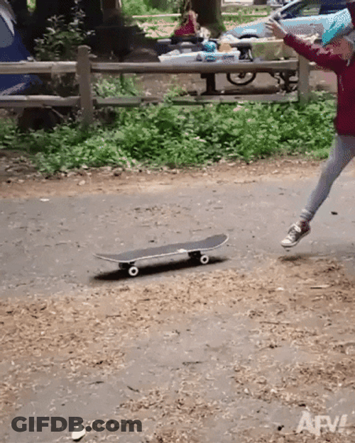 Kids Falling Skate Driving GIF