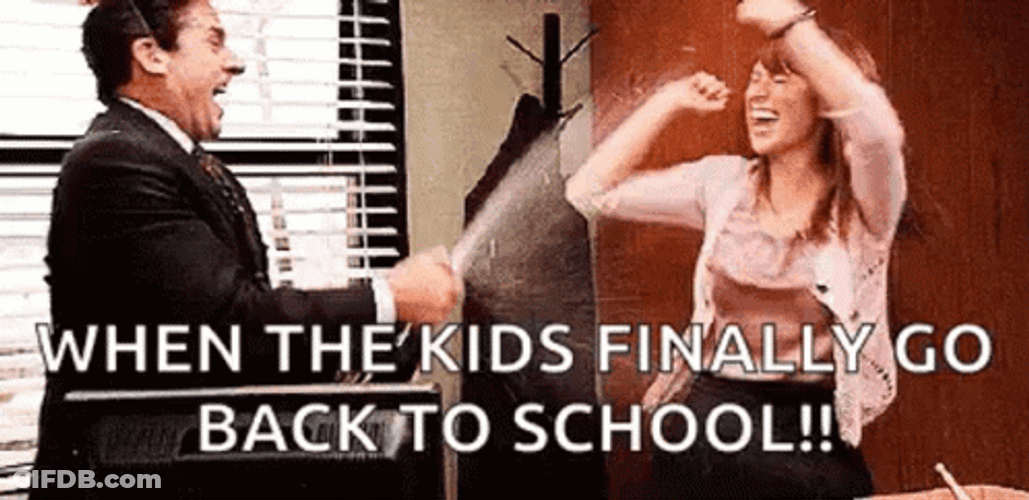 Kids Finally Go Back To School GIF