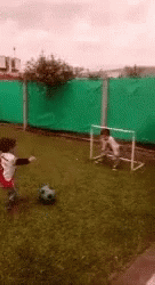 Kids Football Face Shot GIF