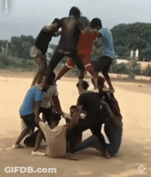 Kids Playing And Doing Team Work GIF