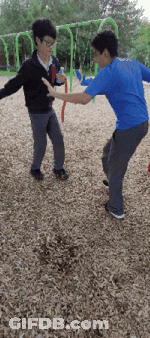 Kids Playing Belt Whipping Loop GIF