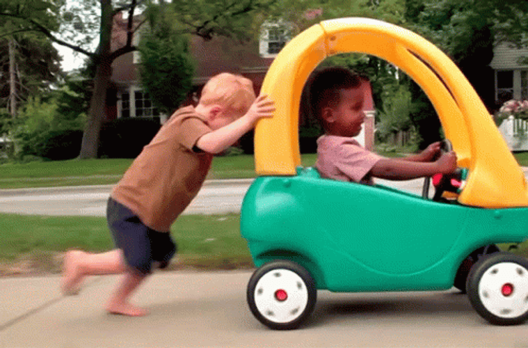 Kids Playing Car GIF
