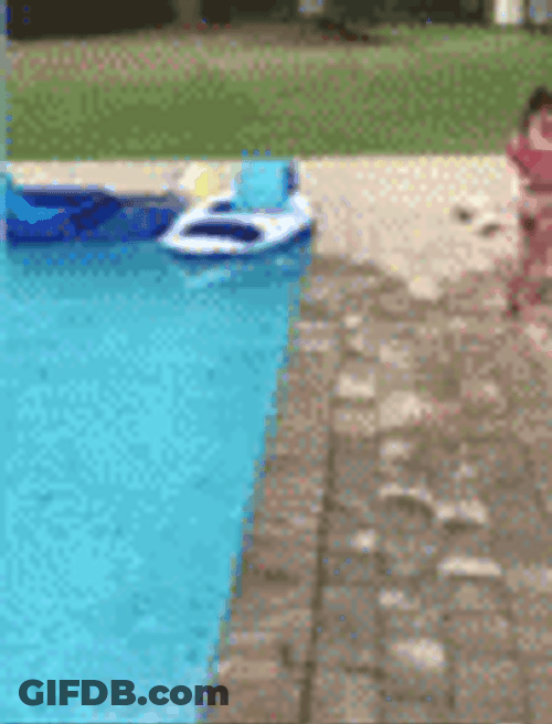 Kids Pool Dive Epic Fail GIF