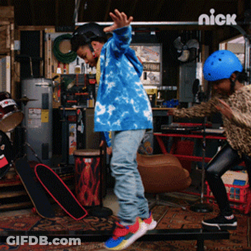 Kids Walking Carefully On Balance Beam GIF