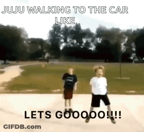 Kids Walking To Car Excited GIF