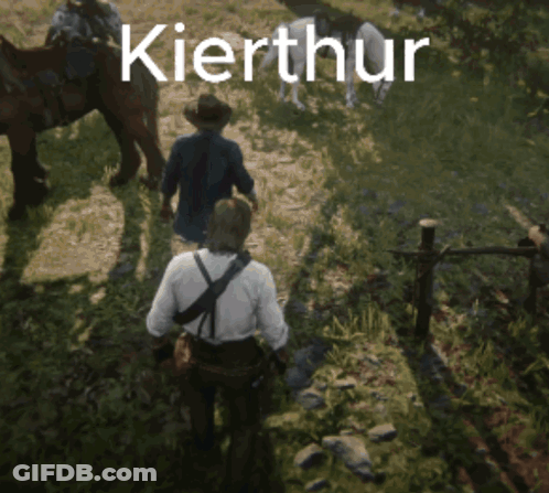 Kierthur Walking Through Grassy Field GIF