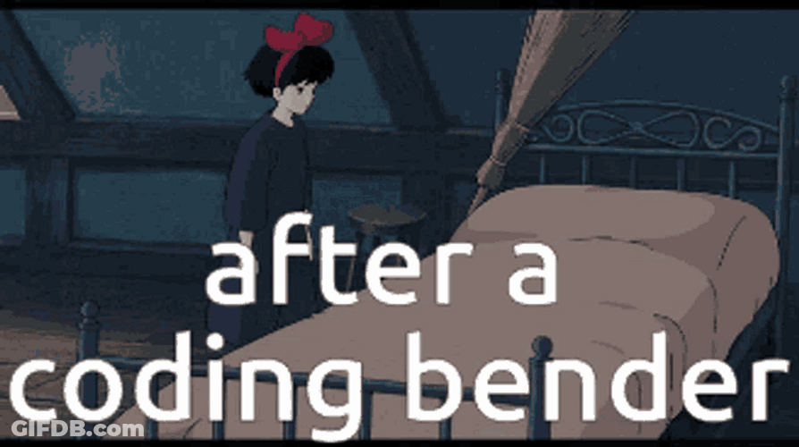 Kiki's Delivery Service After A Coding Time GIF