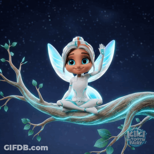 Kiki Tooth Fairy Sitting On Branch GIF