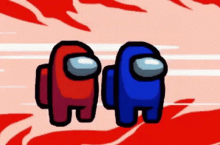 Kill Among Us Red Breaking Neck Of Blue GIF