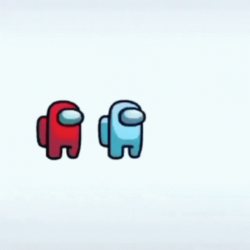 Kill Among Us Red Hammering Cyan GIF