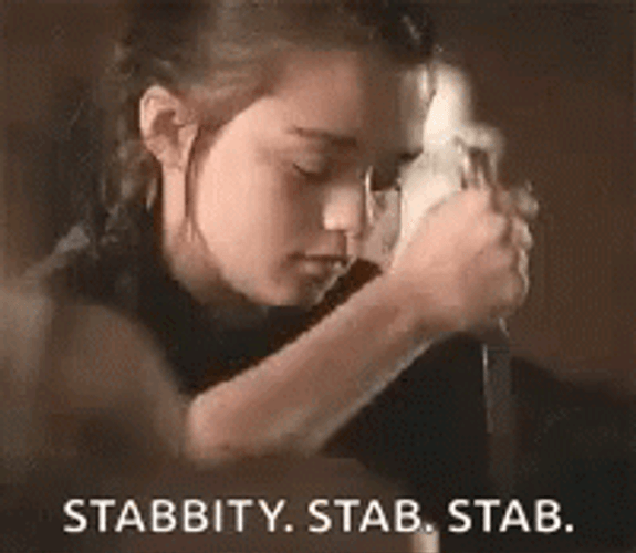 Kill Arya Stark Game Of Thrones Holding Knife GIF