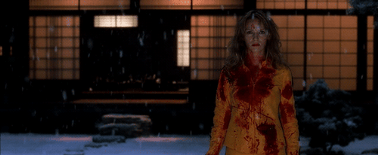 Kill Bill Bride In Yellow Suit GIF