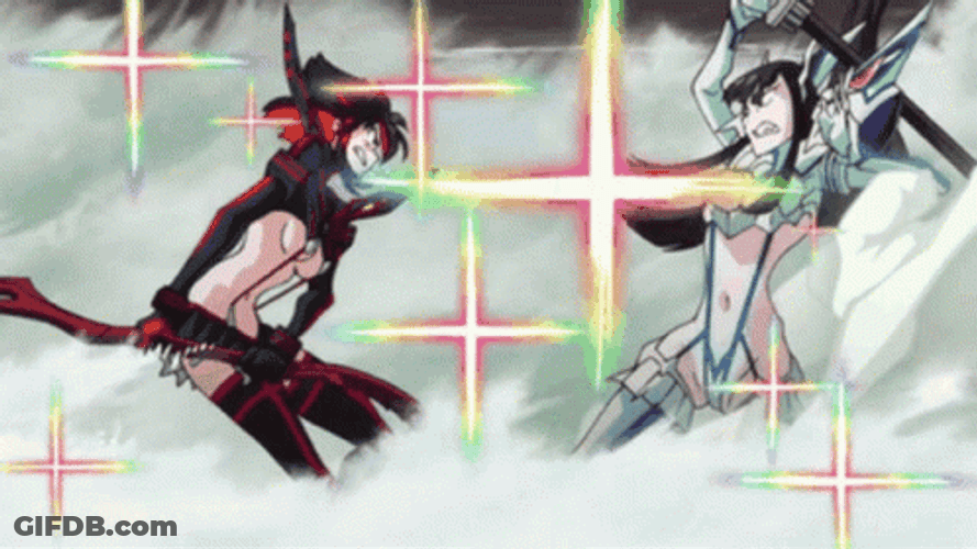 Kill La Kill Kiryuin And Ryuko Battle GIF